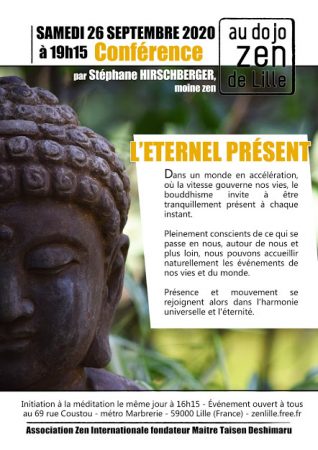 Conférence sept 2020 Dojo zen de Lille