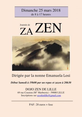 journée de zazen 25 mars 2018