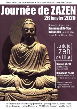 journée zazen janvier 2020 dojo zen de Lille