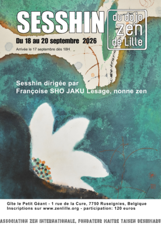 Affiche sesshin LIlle 2026